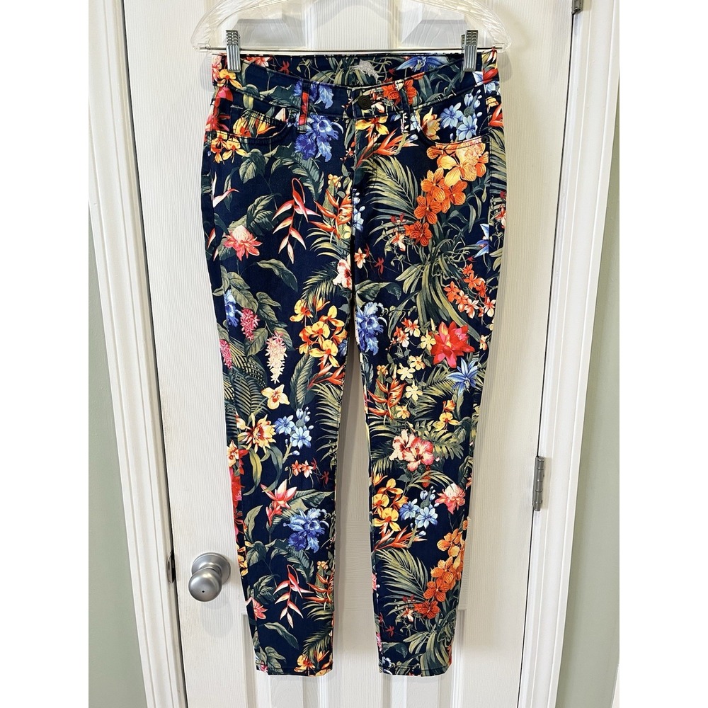 Tommy Bahama Pants Jeans Womens Size 30x28 Floral Tropical Skinny Ankle Hawaiian